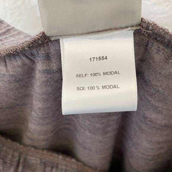 Anthropologie Dolan Charla Heather Taupe Off Shoulder Ruffled Neckline Top Med - Picture 9 of 10